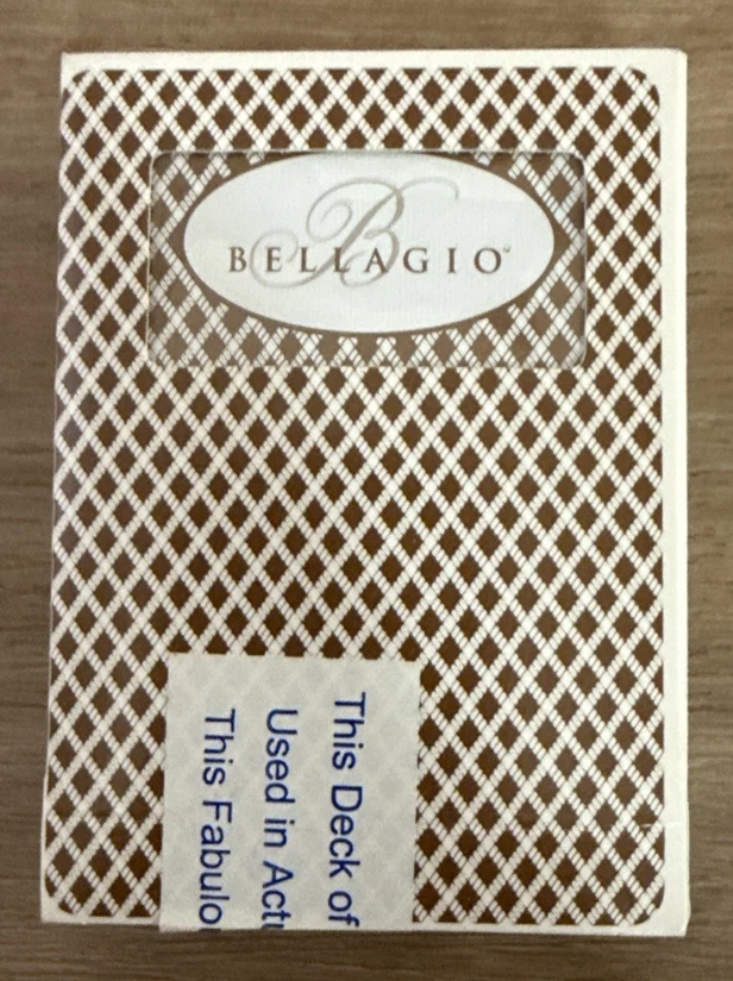 BELLAGIO CASINO PLAYING CARDS - BROWN (CASINO SEALED)
