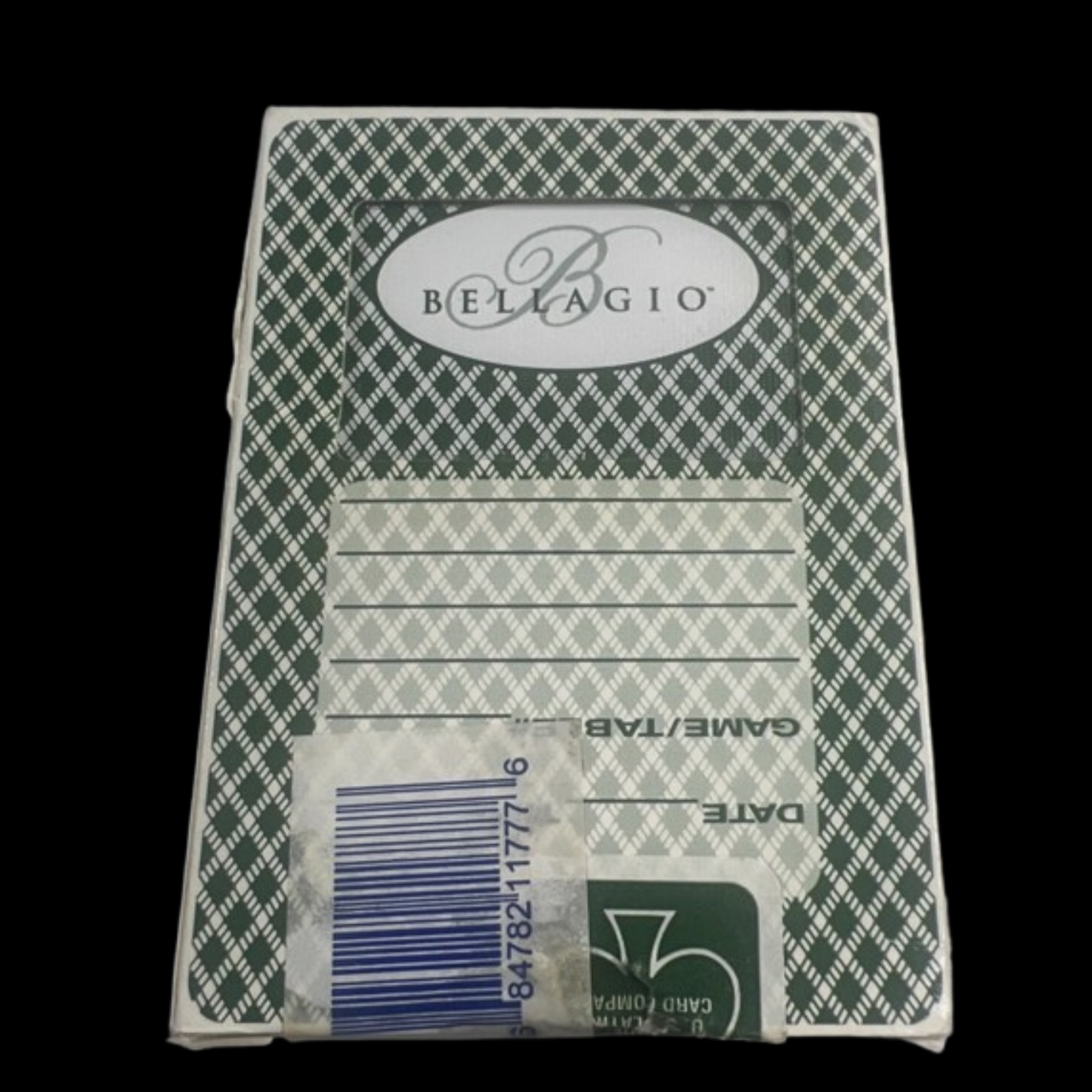 BELLAGIO CASINO PLAYING CARDS - GREEN (CASINO SEALED)